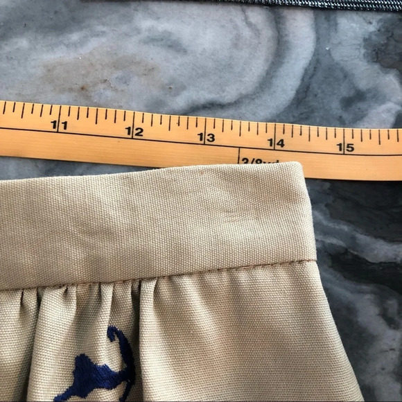 Vintage Lady Puritan Cape Cod Embroidered Khaki Skirt - Picture 9 of 12